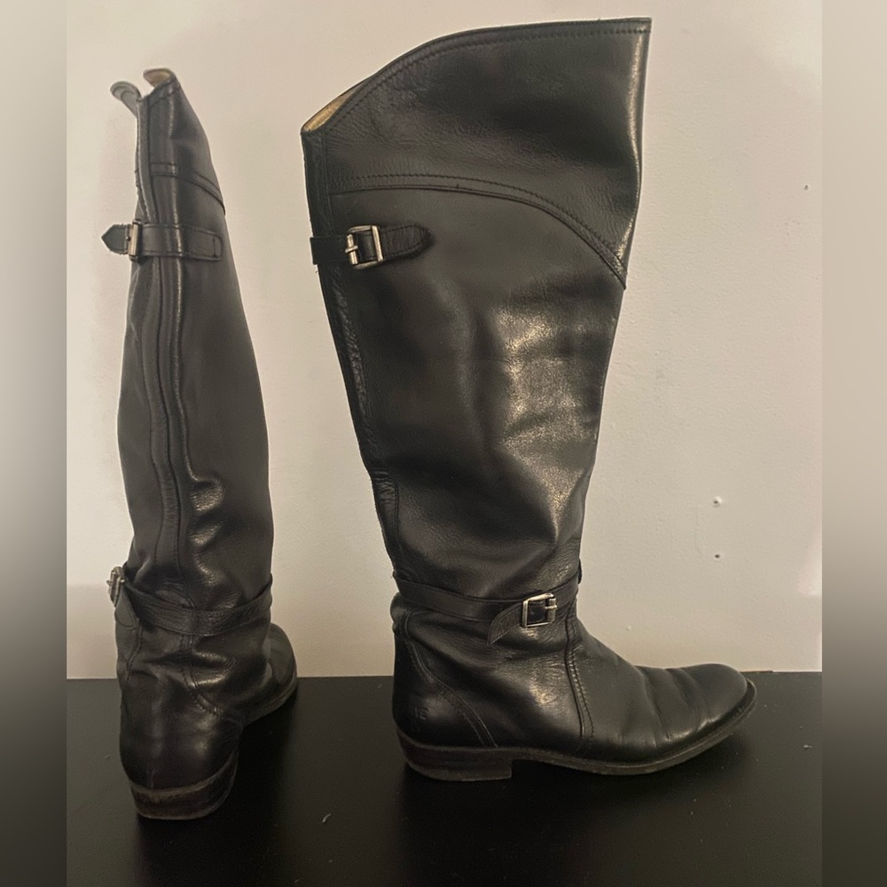 Frye Riding Boots, Black Leather, sz 9